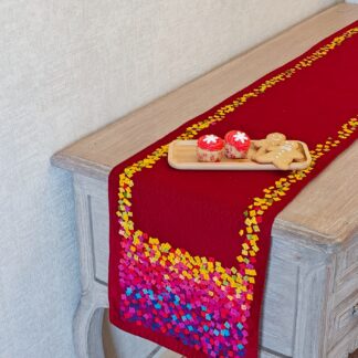 Calyz Red Table Runner